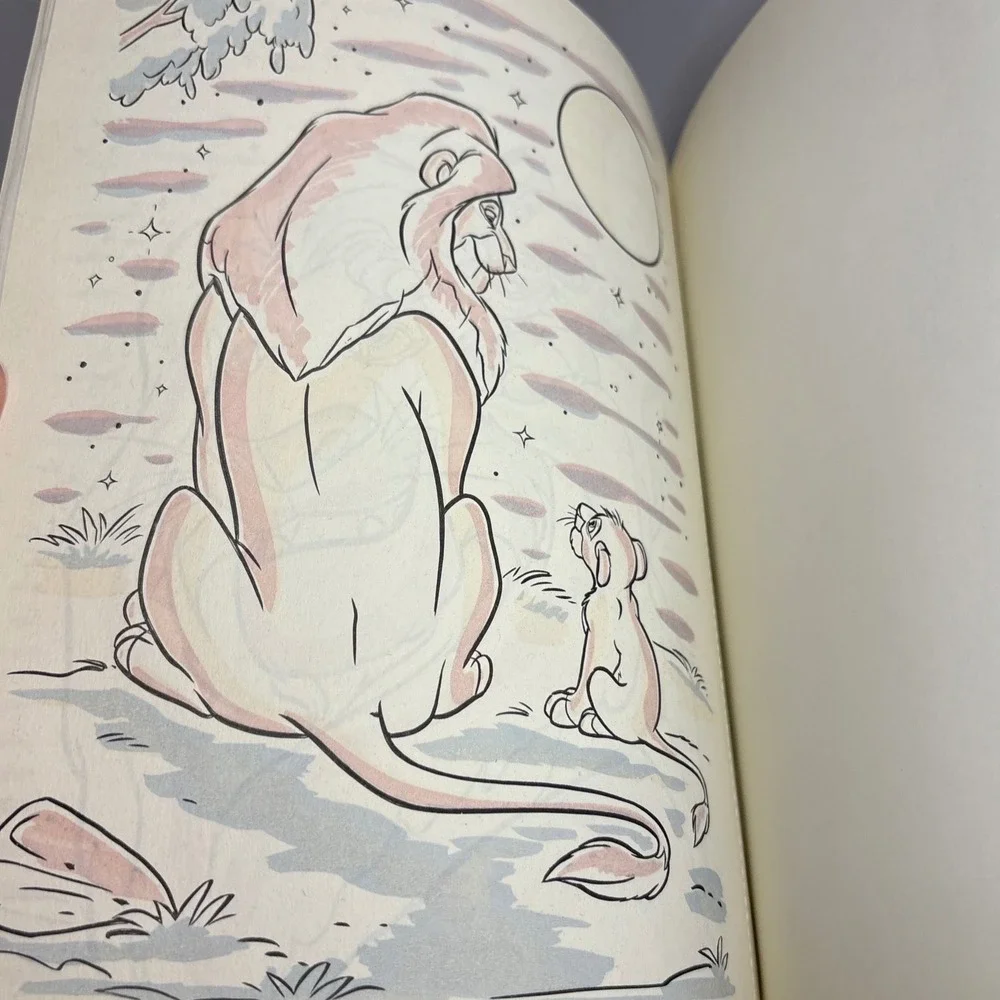Disney The Lion King Golden Giant Paint‎ With Water Activity Book 1994 New